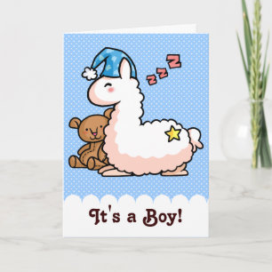 It's a Boy Llama! Card