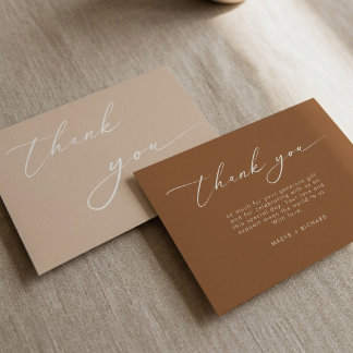 it's a boy  Modern Neutral Baby Shower  Thank You Card