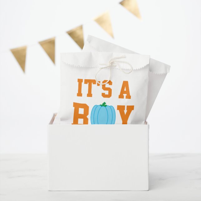 It's A Boy Pumpkin Favour Bag (Party)