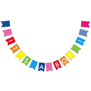 It's A Boy Rainbow Baby Shower Banner