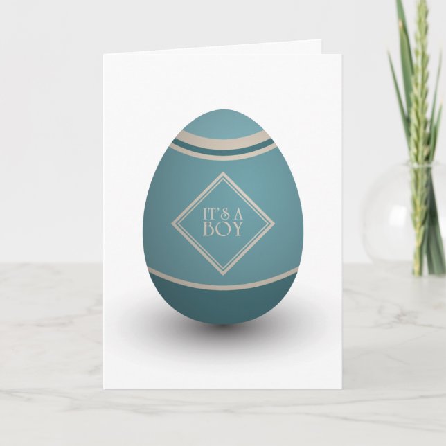 it's a boy stork egg announcement (Front)