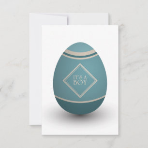 it's a boy stork egg invitation