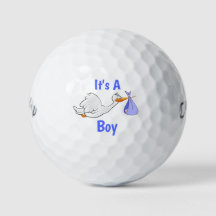 It's A Boy Stork Golf Balls
