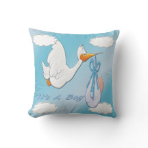 It's A Boy - Stork Keepsake Pillow