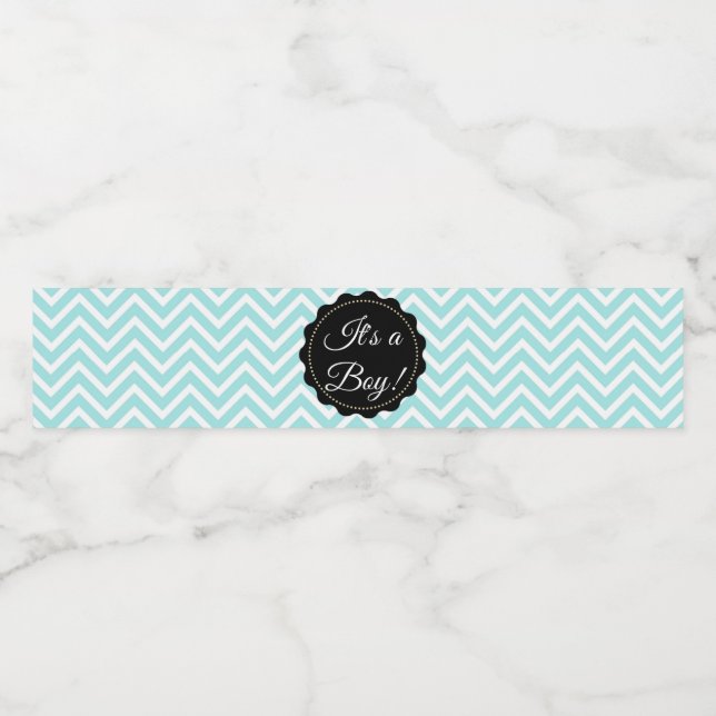 Its a boy  Teal Baby Shower Bottle Labels (Single Label)
