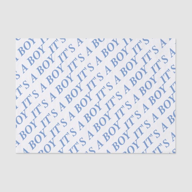 IT'S A BOY tissue paper (blue) (Front)