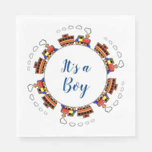 It's a Boy Toy Train Napkin