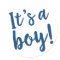 It's A Boy Trendy Script in Navy Blue