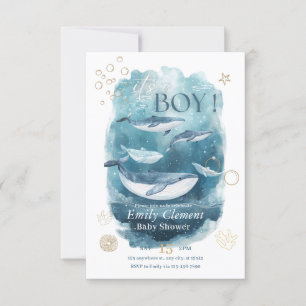 It's a Boy Under the Sea Baby Shower Invite 