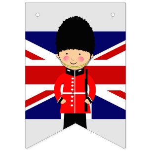 It's A Boy Union Jack Theme Baby Shower Bunting Flags