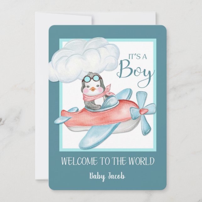 It's a Boy - Welcome to the World Announcement (Front)