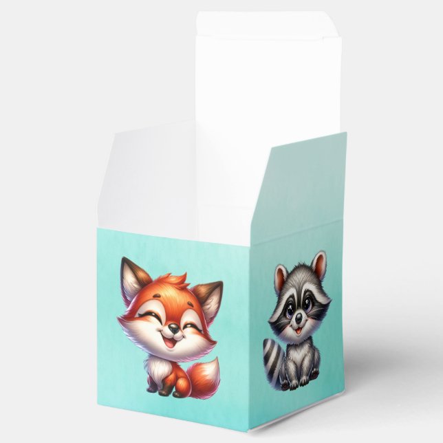 It's a Boy | Woodland Creatures Baby Shower Favor Box (Opened)