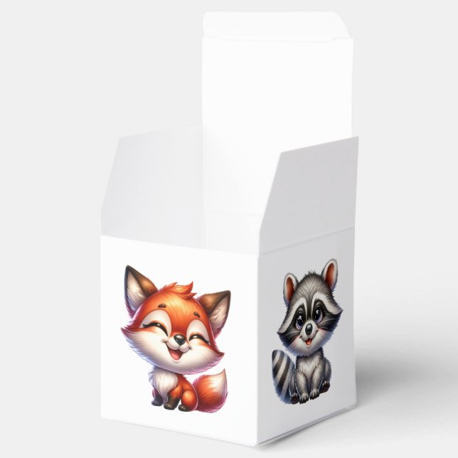 It's a Boy | Woodland Creatures Baby Shower Favor Box (Opened)