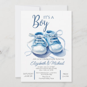 Its A Boys Theme Baby Shower Invitation