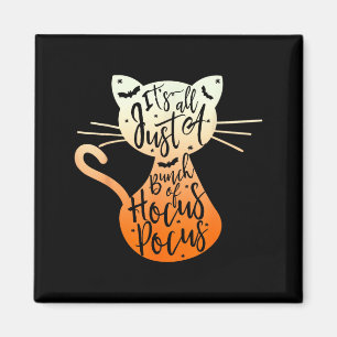 Its A Bunch Of Hocus Pocus Halloween Black Cat Magnet