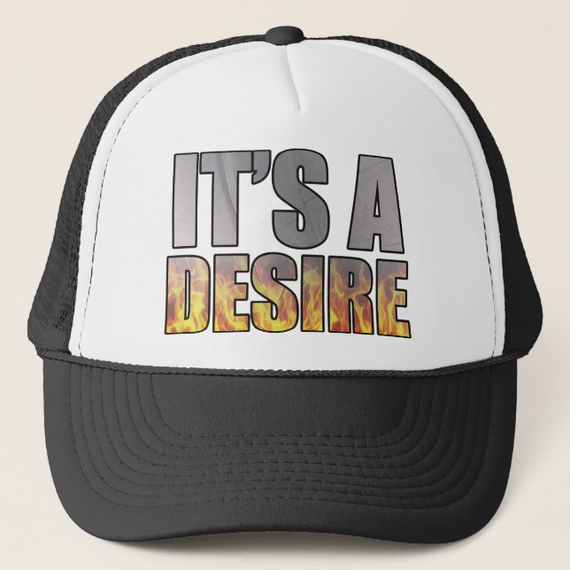 It's A Burning Desire Volleyball Trucker Hat (Front)