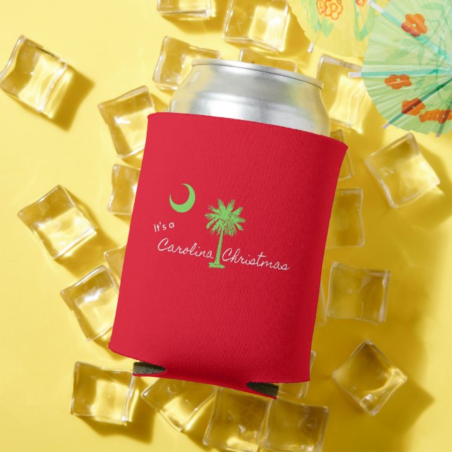 It's A Carolina Christmas South Carolina Holiday  Can Cooler (In Situ Summer)