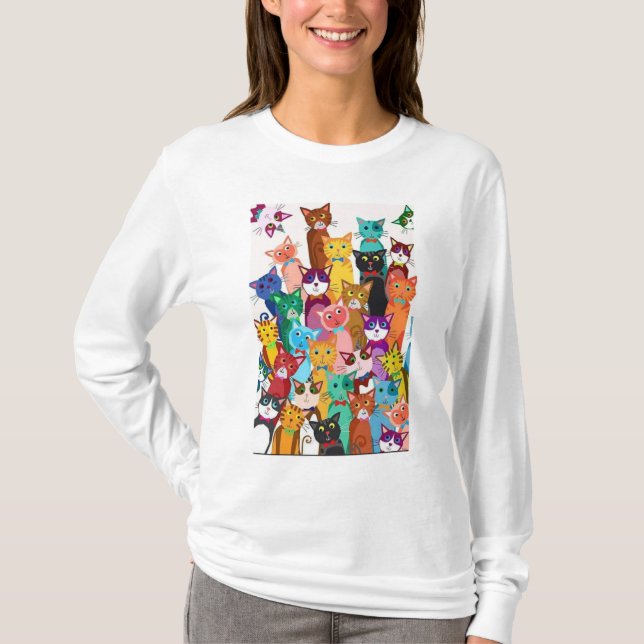 It's a Cats World Woman's Long Sleeve T-shirt (Front)