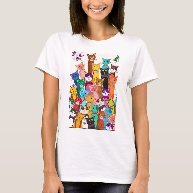 It's a Cat's World Woman's T-shirt (Front)