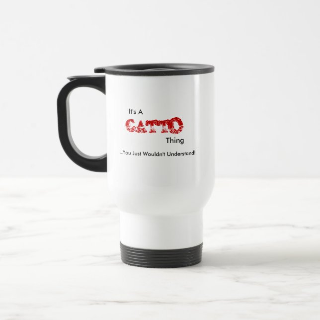 It's A Catto Thing...White Travel Mug (Left)
