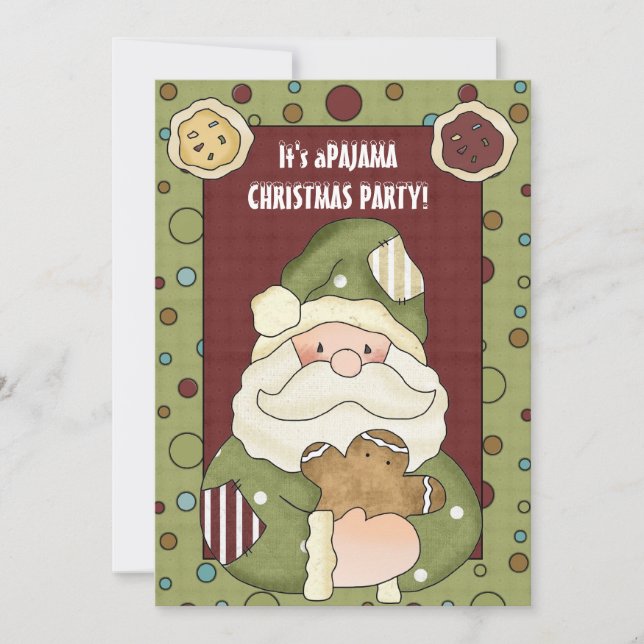 It's a Christmas Pajama Party Invitation (Front)