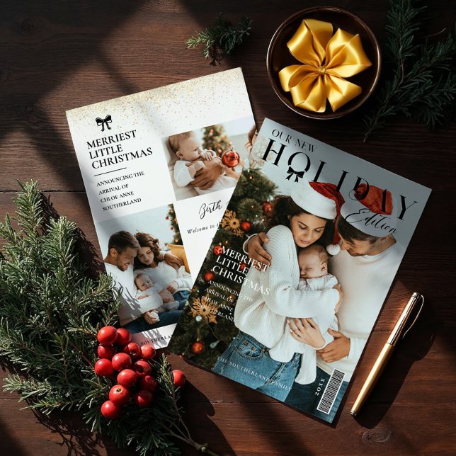 It's A Christmas Party Family Photo Magazine Cover Holiday Card (It's A Christmas Party Family Photo Magazine Cover Holiday Card)