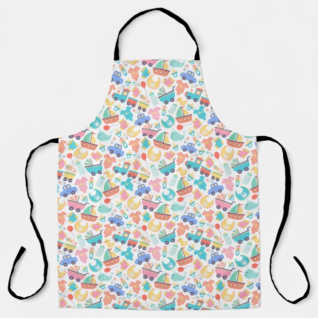 It's a Colourful Baby Shower Light Apron (Front)