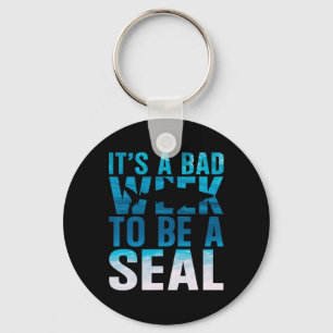 Its A D Week To Be A Seal Shark Lover Ocean Animal Keychain