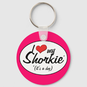 It's a Dog! I Love My Shorkie Keychain
