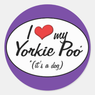 It's a Dog! I Love My Yorkie Poo Classic Round Sticker