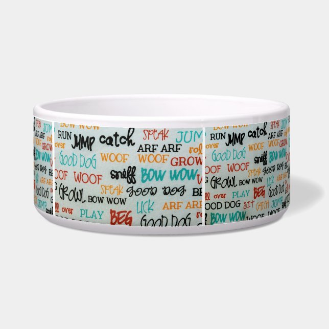"It's A Dog's Life!" Large Pet Bowl (Front)