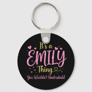It's A Emily Thing Pink Gold Women Gift Keychain