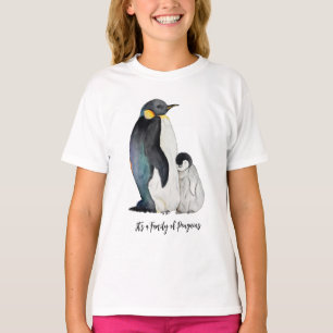It's a family of penguins watercolor drawing T-Shirt