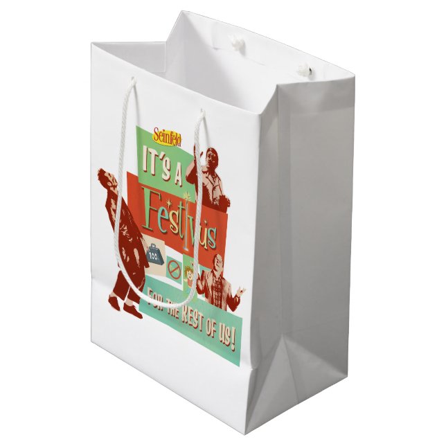 It's a Festivus for the Rest of Us Medium Gift Bag (Front Angled)