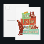 It's a Festivus for the Rest of Us Postcard<br><div class="desc">Celebrate the holiday season on your own terms with this vibrant Festivus graphic! Inspired by the classic Seinfeld episode "The Strike, " this design captures the hilarious spirit of the holiday created by Frank Costanza as a "hates-all" alternative to the commercialized season. Featuring a retro, collage-style aesthetic, this graphic includes...</div>