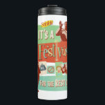 It's a Festivus for the Rest of Us Thermal Tumbler<br><div class="desc">Celebrate the holiday season on your own terms with this vibrant Festivus graphic! Inspired by the classic Seinfeld episode "The Strike, " this design captures the hilarious spirit of the holiday created by Frank Costanza as a "hates-all" alternative to the commercialized season. Featuring a retro, collage-style aesthetic, this graphic includes...</div>