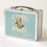It's a Festivus Miracle Metal Lunch Box<br><div class="desc">Gather 'round the aluminum pole and celebrate the most unexpected moments of the season with this "It's a Festivus Miracle!" graphic. Featuring the legendary Frank Costanza in his peak holiday form, this design captures the hilarious energy of the Seinfeld holiday we all know and love. With its retro sunburst background...</div>