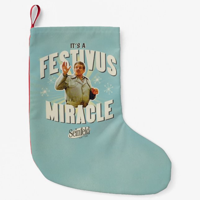 It's a Festivus Miracle Small Christmas Stocking (Front)
