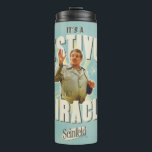 It's a Festivus Miracle Thermal Tumbler<br><div class="desc">Gather 'round the aluminum pole and celebrate the most unexpected moments of the season with this "It's a Festivus Miracle!" graphic. Featuring the legendary Frank Costanza in his peak holiday form, this design captures the hilarious energy of the Seinfeld holiday we all know and love. With its retro sunburst background...</div>