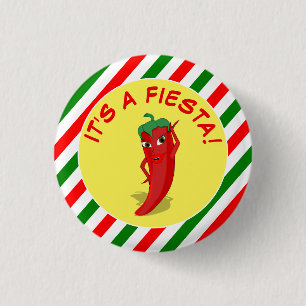 It's A Fiesta 1 Inch Round Button