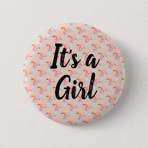 It's a Girl 2 Inch Round Button