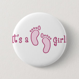 Its A Girl 2 Inch Round Button