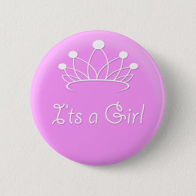 It's a Girl 2 Inch Round Button (Front)