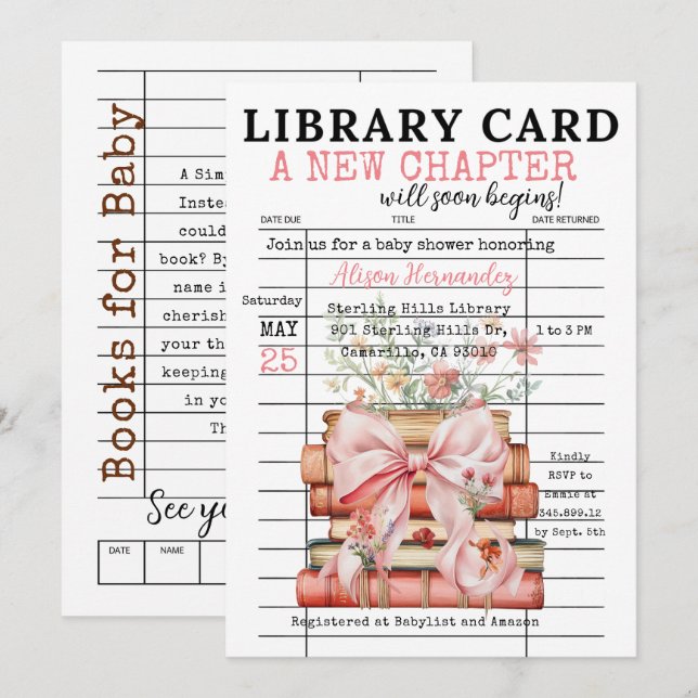 It's a Girl! A New Chapter Baby Shower Invitation (Front/Back)