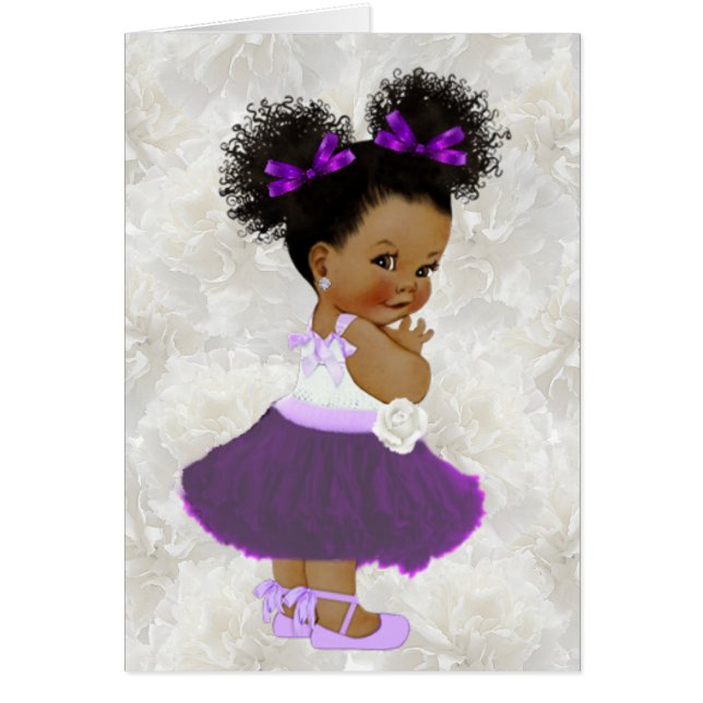 It's a Girl Afro Puff Baby Girl (Front)