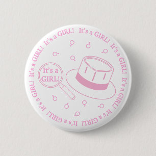 It's a Girl! announcement 2 Inch Round Button
