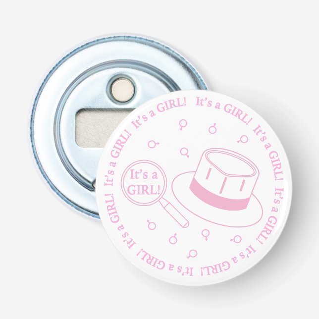 It's a Girl! announcement Bottle Opener (Front)