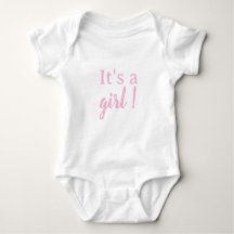It's a girl baby gender reveal bodysuit