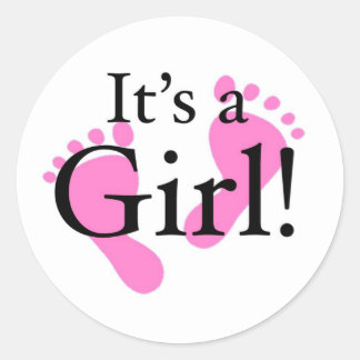 Its a Girl - Baby, Newborn, Baby Shower Classic Round Sticker