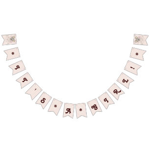 Its A Girl - Baby Shower Cute Koala Pink Stripes Bunting Flags